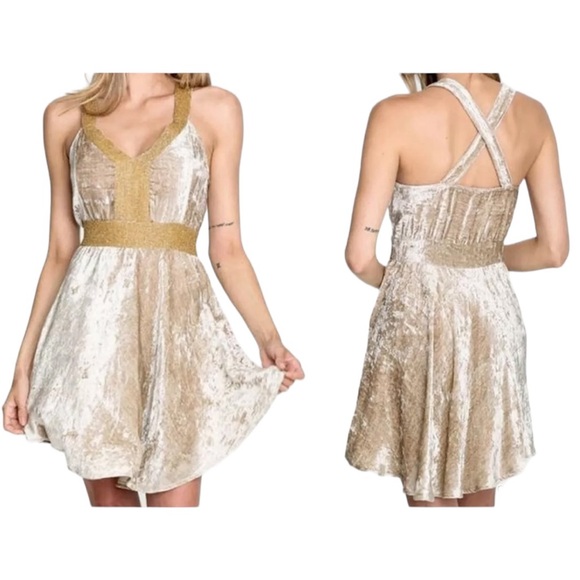 RAGA NWT Romantic Visions Beaded Velvet Mini Dress Size L - Picture 11 of 14